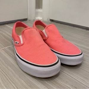 Women’s Coral Pink Slip On Vans
